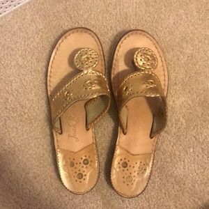 Jack Rogers gold sandals